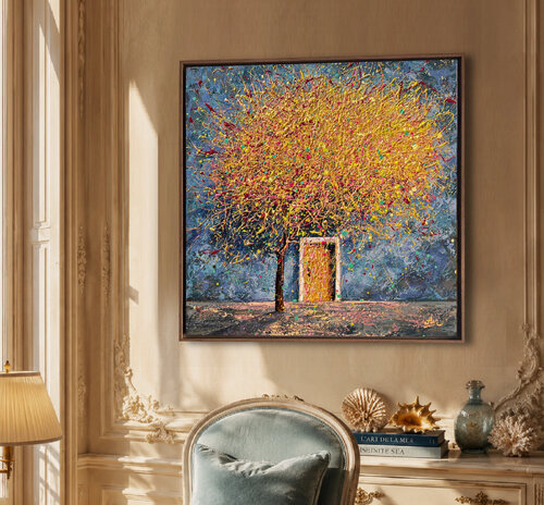 Light in the Branches - Ready to Hang von Nadiia Antoniuk, Malerei kaufen auf Select