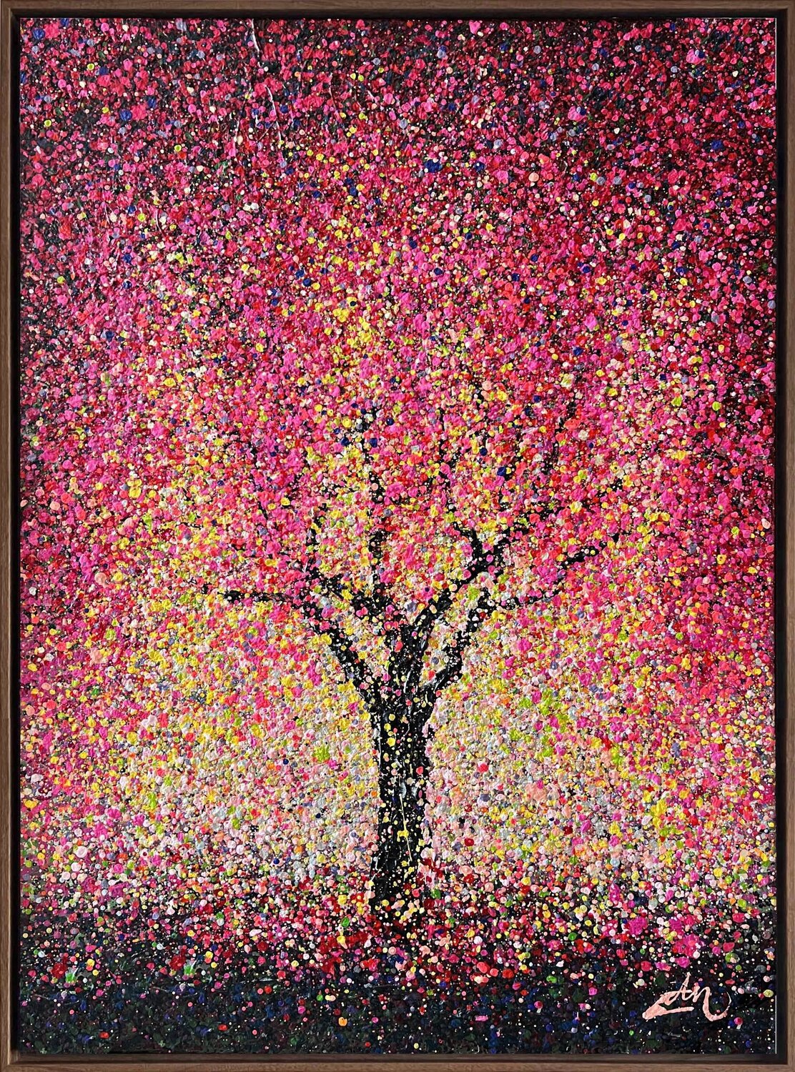 PINK SERENITY - FRAMED Nadiia Antoniuk Original painting for sale