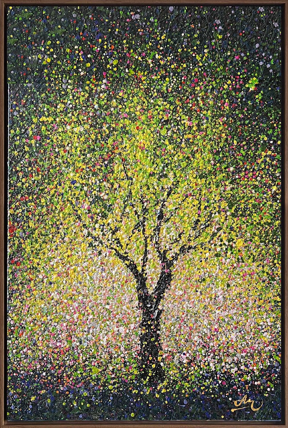 TREE OF LIGHT - FRAMED Nadiia Antoniuk Original painting for sale