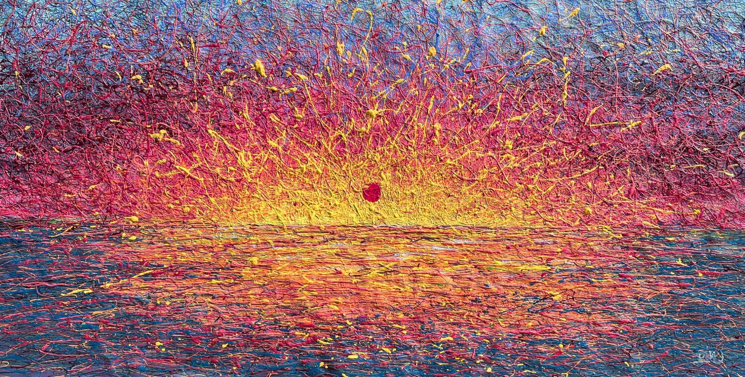 Woven Sunset Nadiia Antoniuk Original painting for sale