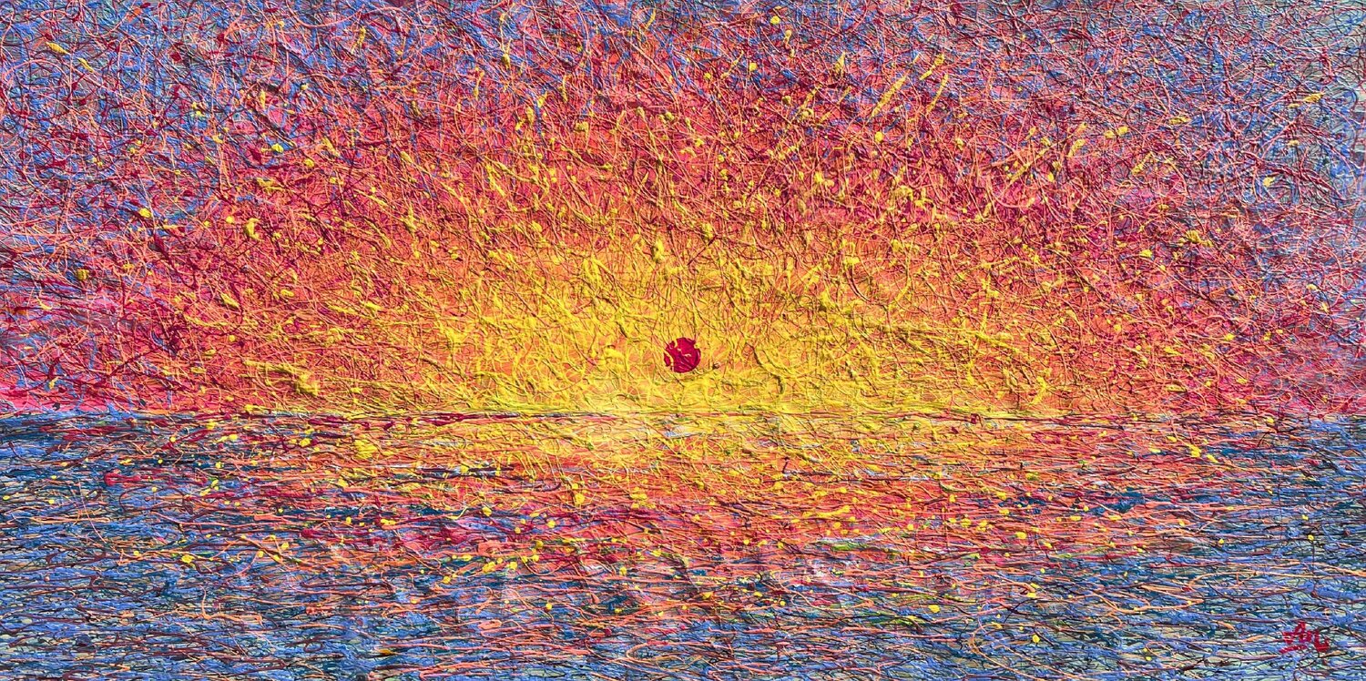 Blazing Horizon Nadiia Antoniuk Original painting for sale