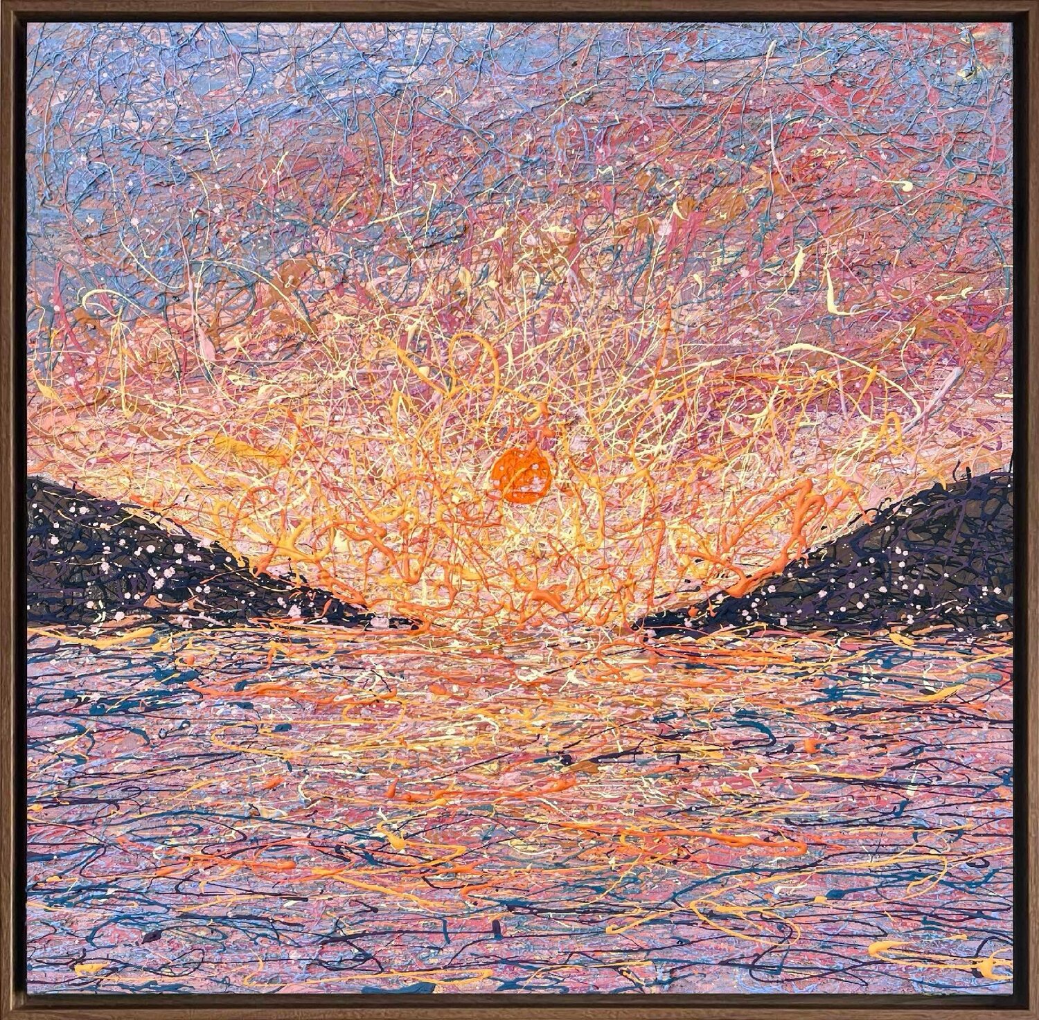 A Moment Held by Sunrise - framed Nadiia Antoniuk Original painting for sale