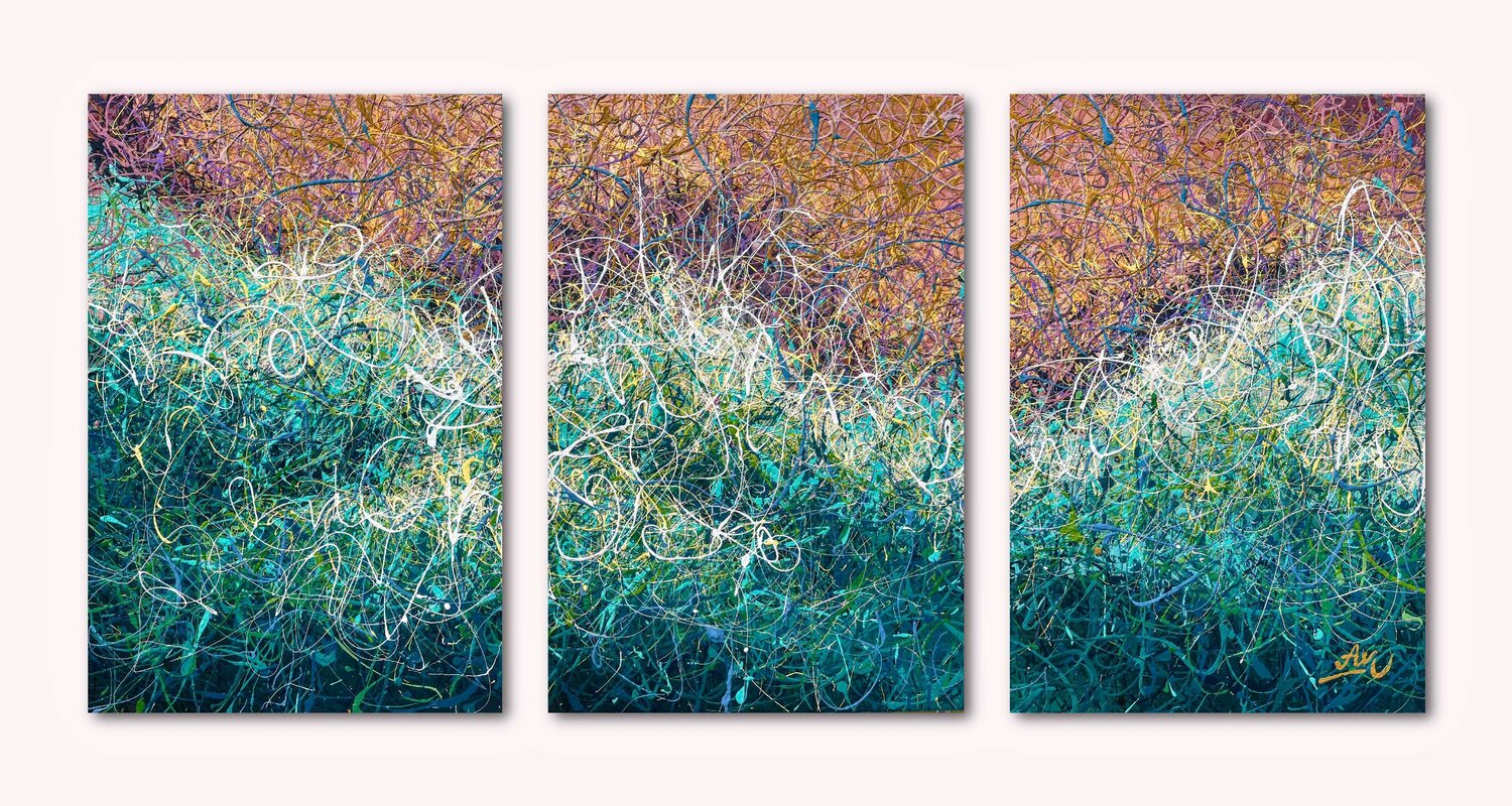 The Ocean’s Embrace Nadiia Antoniuk Original painting for sale