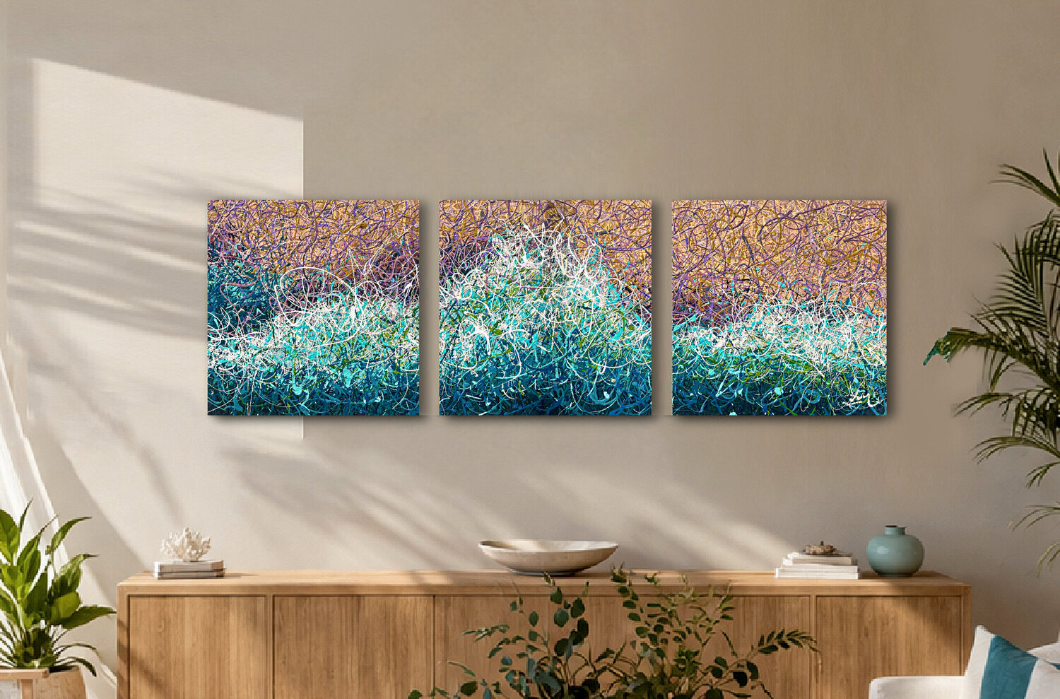 Azure Zen Nadiia Antoniuk Original painting for sale