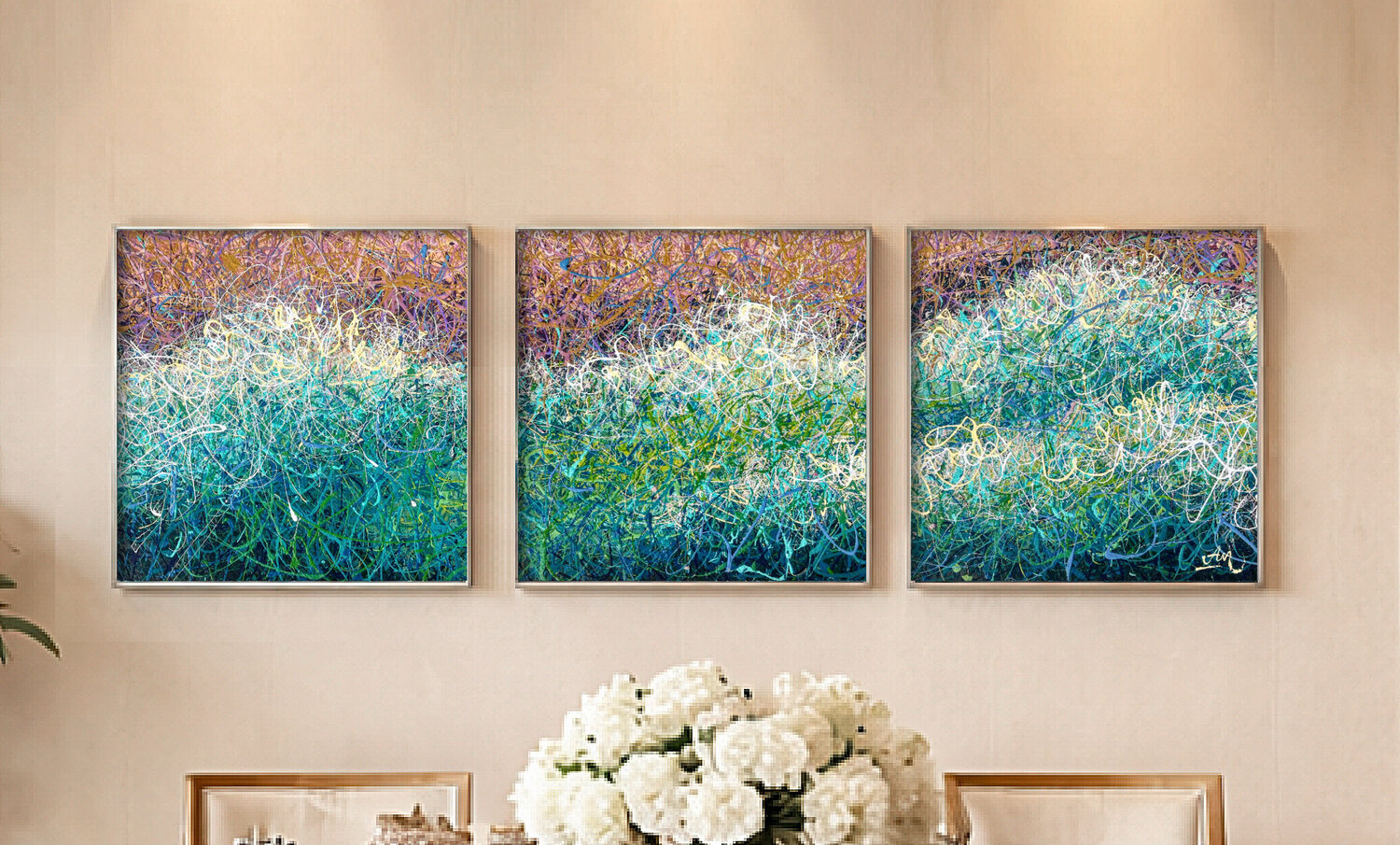 Azure Symphony Nadiia Antoniuk Original painting for sale