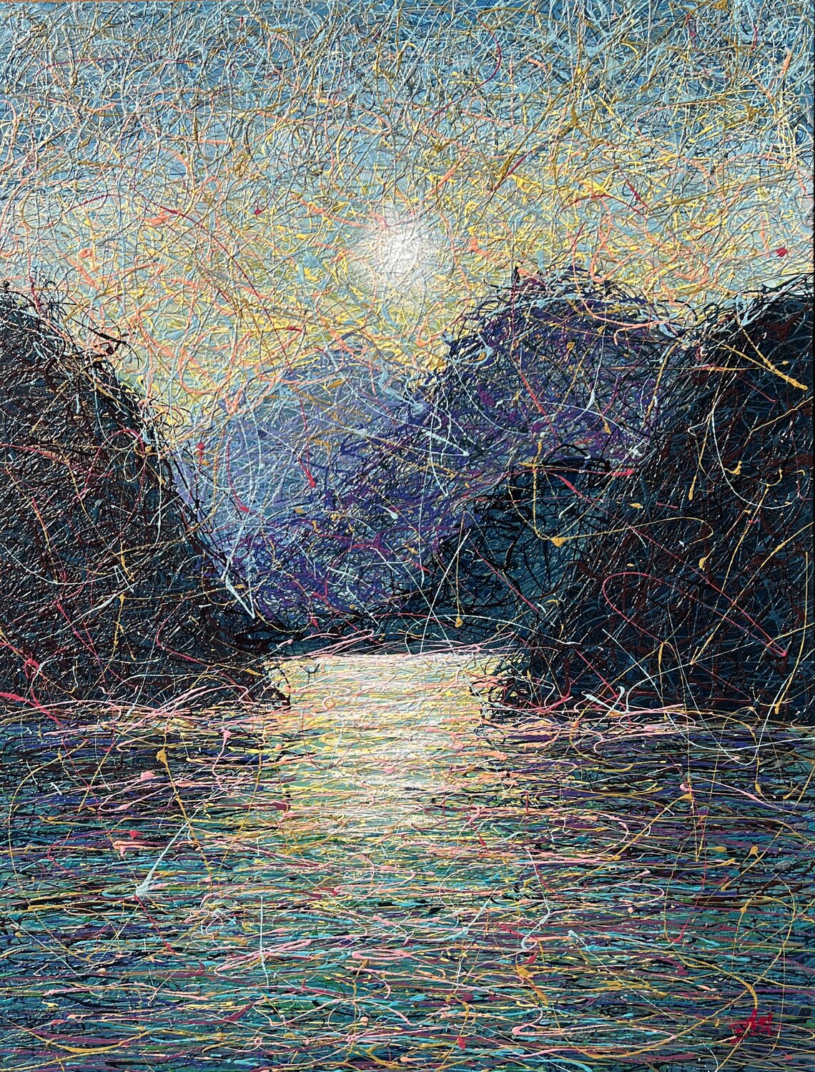 Echoes of the Alps Nadiia Antoniuk Original painting for sale