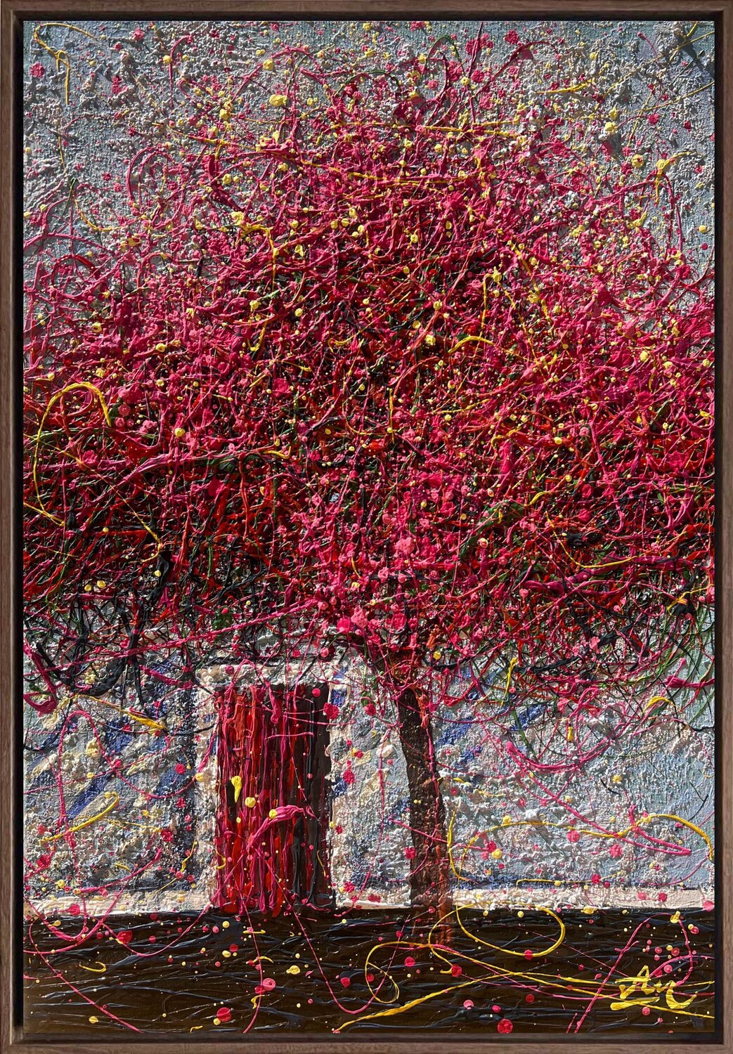 Under the Golden Canopy - Framed Nadiia Antoniuk Original painting for sale