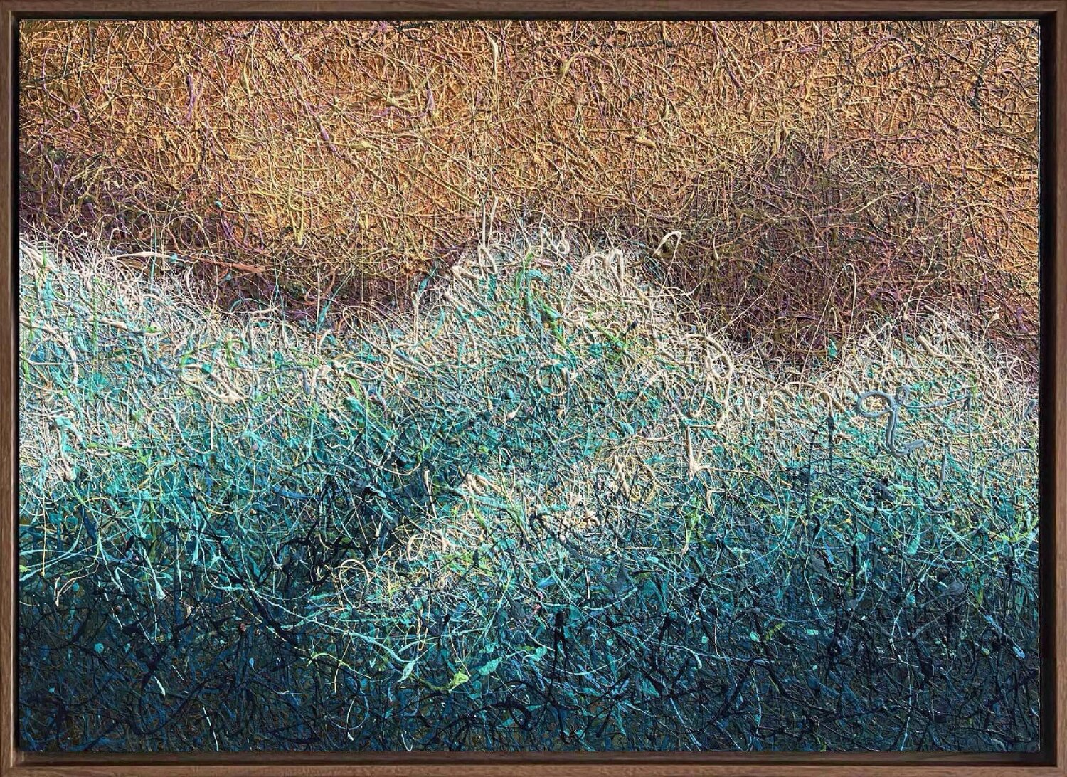 Waves of Tender Light - Framed Nadiia Antoniuk Original painting for sale