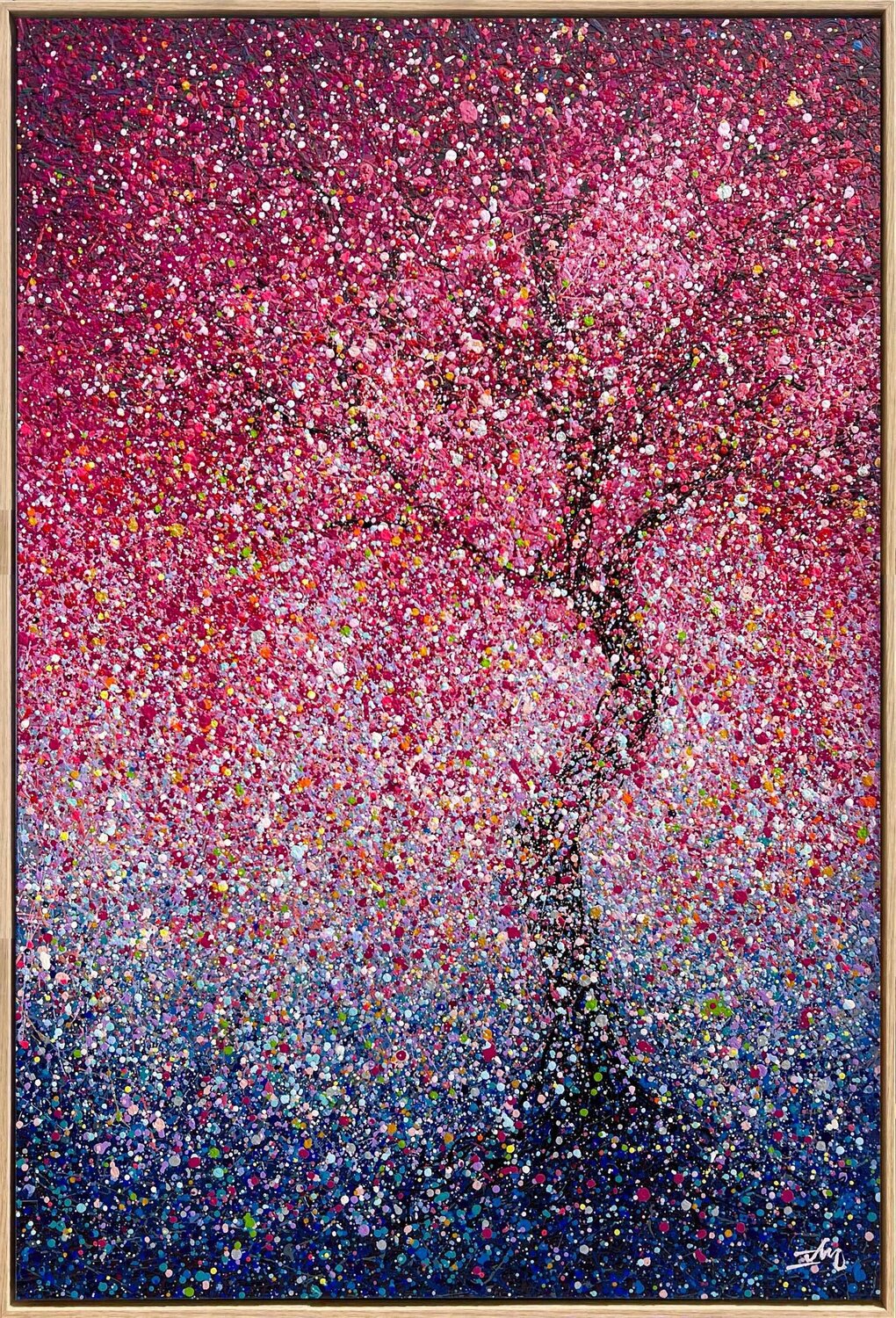 Softly, the Spring Speaks - framed Nadiia Antoniuk Original painting for sale