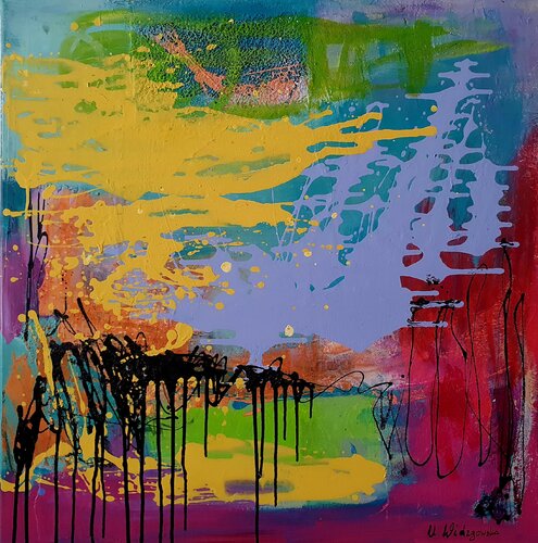 Farbklänge by Urszula Widzgowska, Painting for Sale on Select