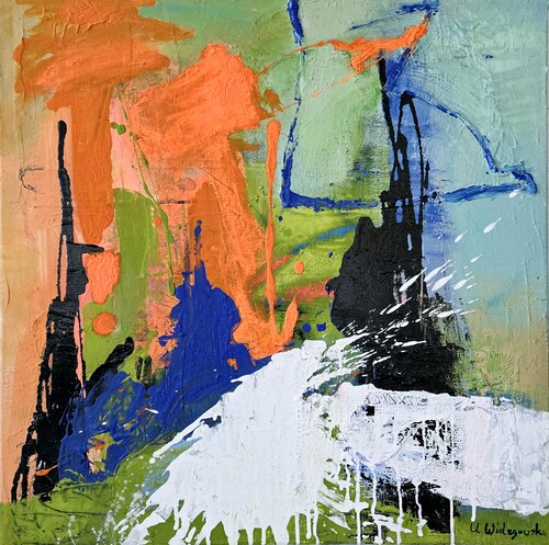 Farbige Symphonie by Urszula Widzgowska, Painting for Sale on Select