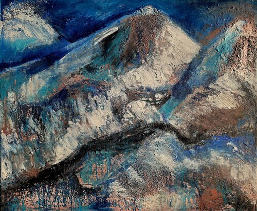 Pischa: Schneeklang und Mocha by Urszula Widzgowska, Painting for Sale on Select