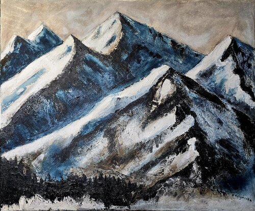 Tatra in der Stille des Schnees by Urszula Widzgowska, Painting for Sale on Select