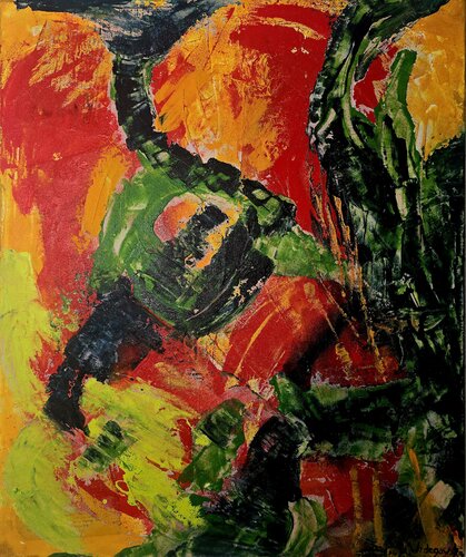 Alphabet in Motion by Urszula Widzgowska, Painting for Sale on Select