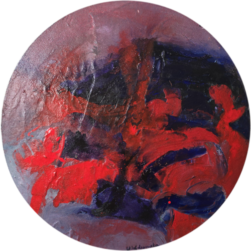 Rote Flüstern by Urszula Widzgowska, Painting for Sale on Select