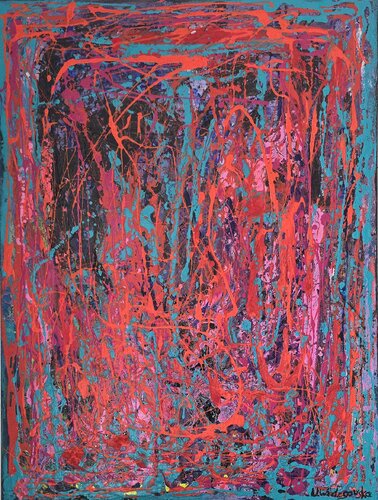 Cyber Pulsations by Urszula Widzgowska, Painting for Sale on Select