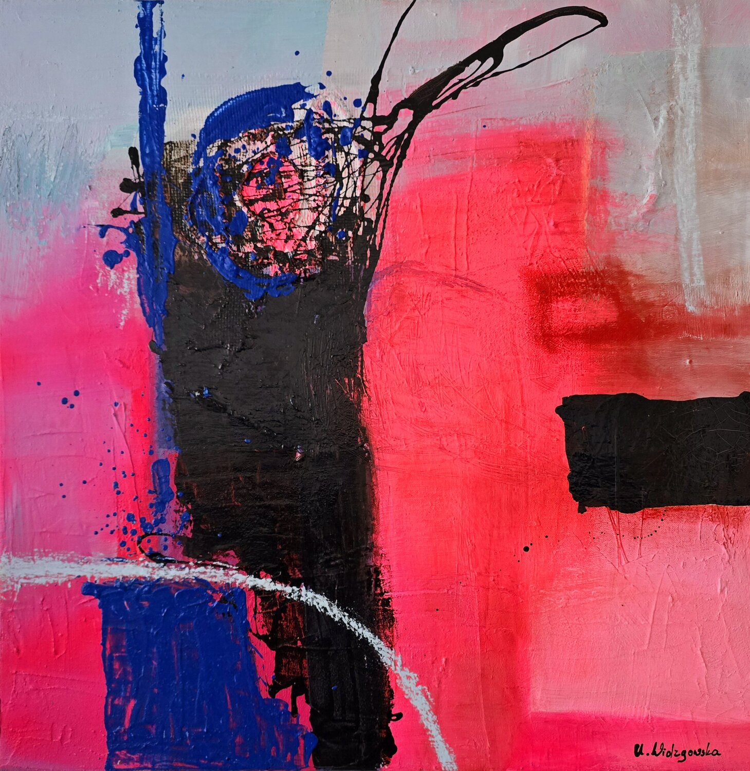 Pinkes Glück Urszula Widzgowska Original painting for sale