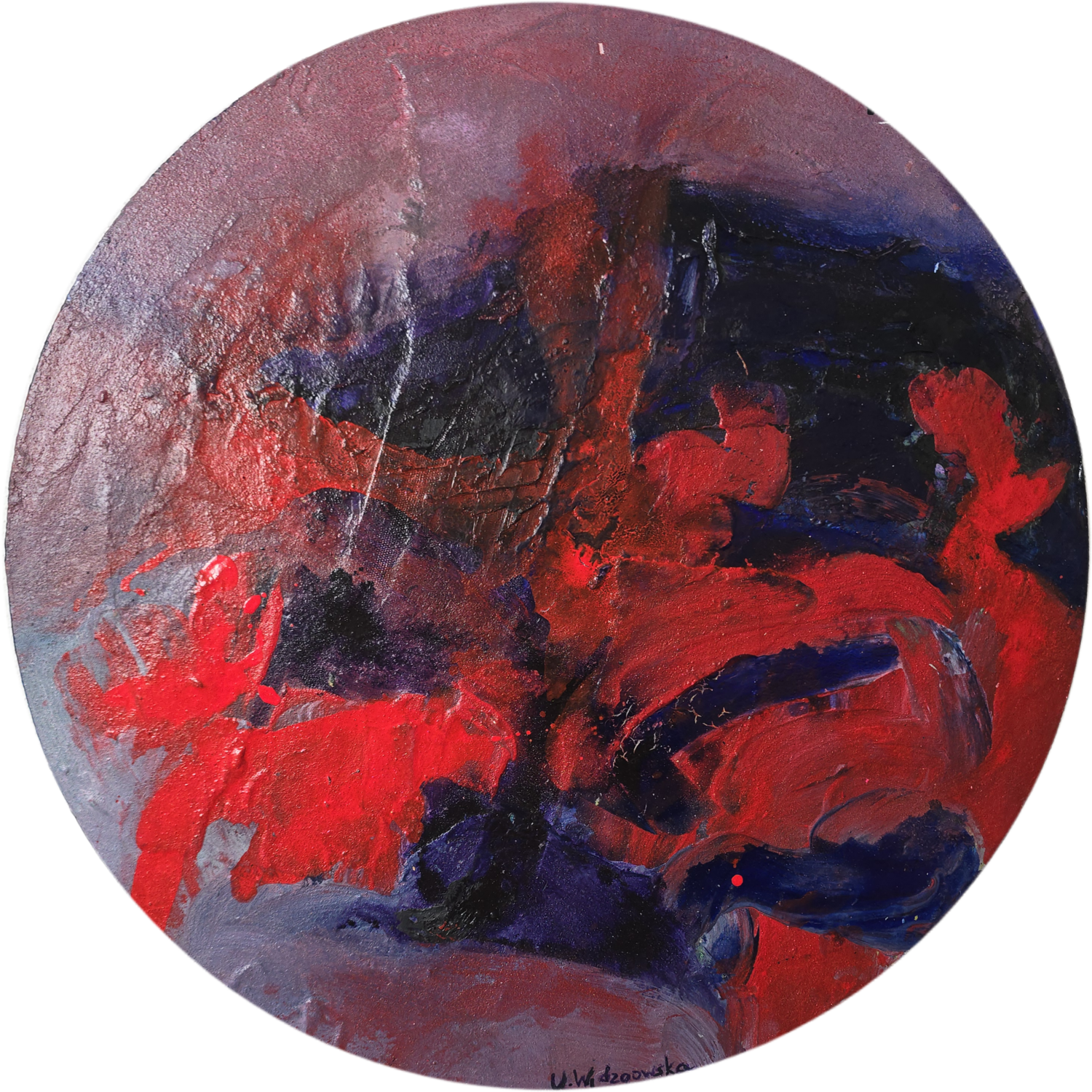 Rote Flüstern Urszula Widzgowska Original painting for sale