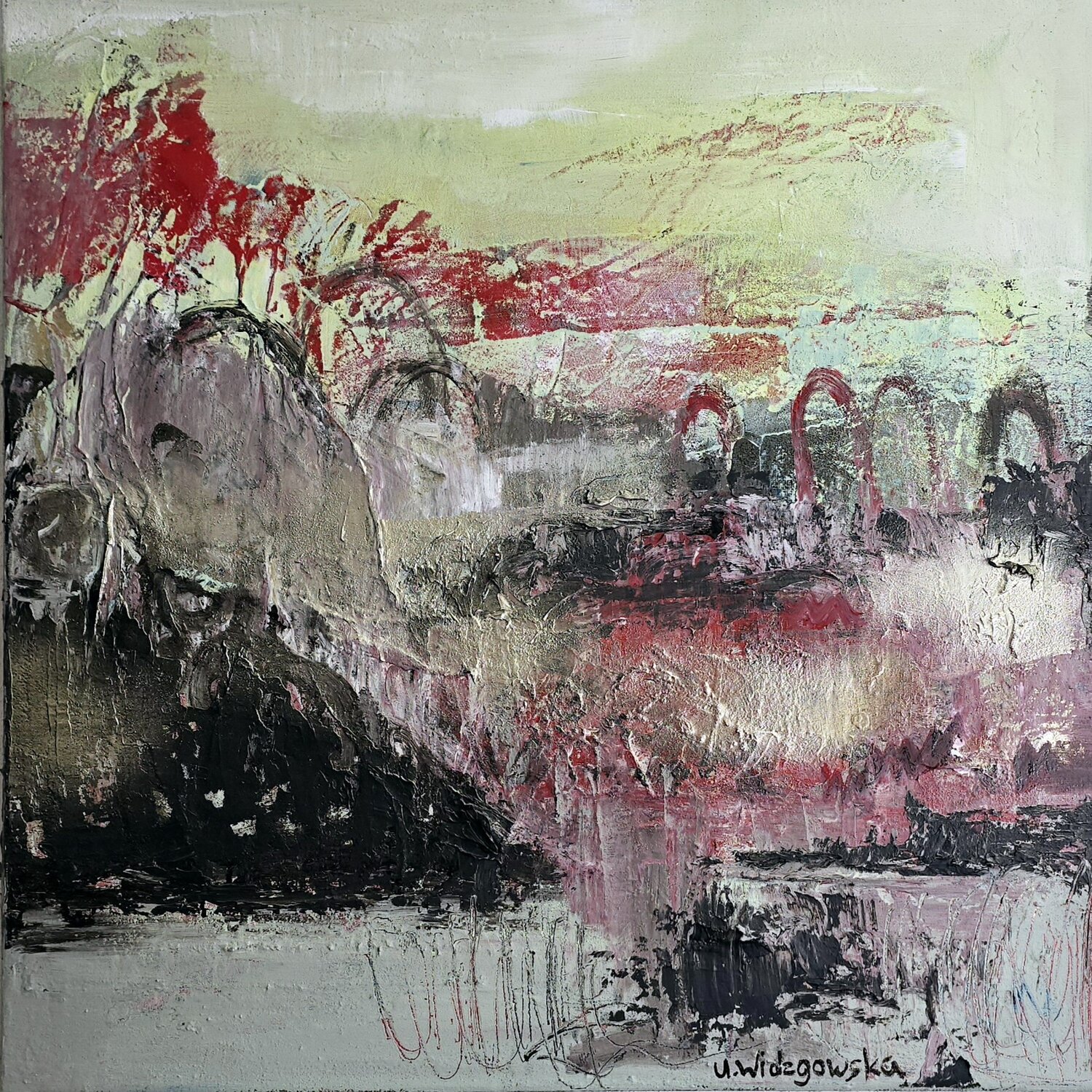 Organische Eruption Urszula Widzgowska Original painting for sale