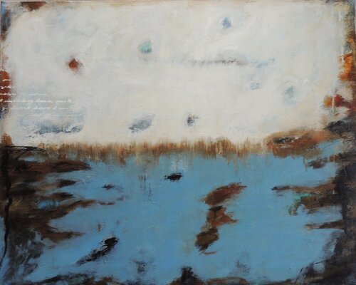 A LINE IN THE MIDDLE by Eleni Pappa Tsantili, Painting for Sale on Select