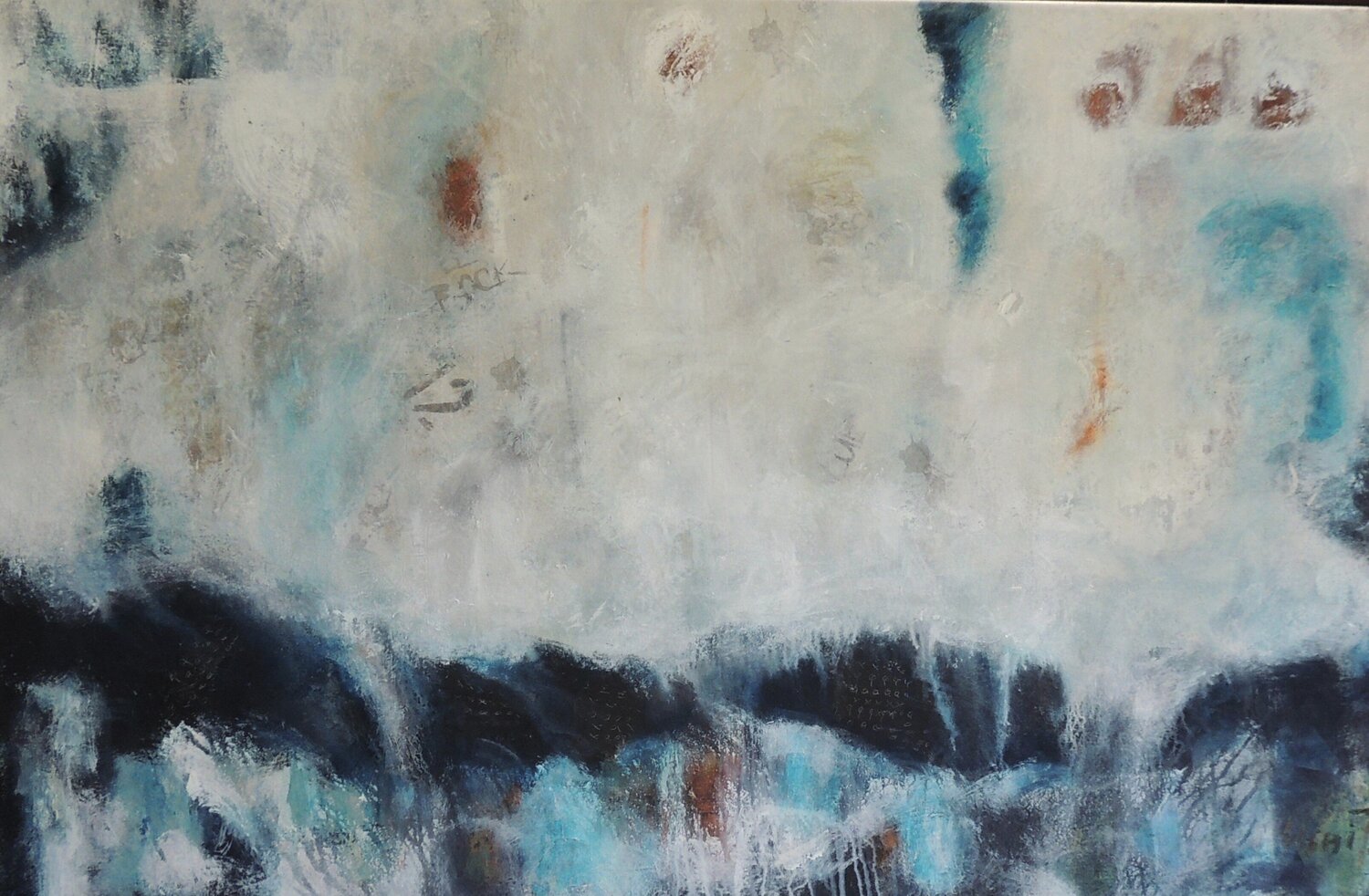 WHITE STORM Eleni Pappa Tsantili Original painting for sale