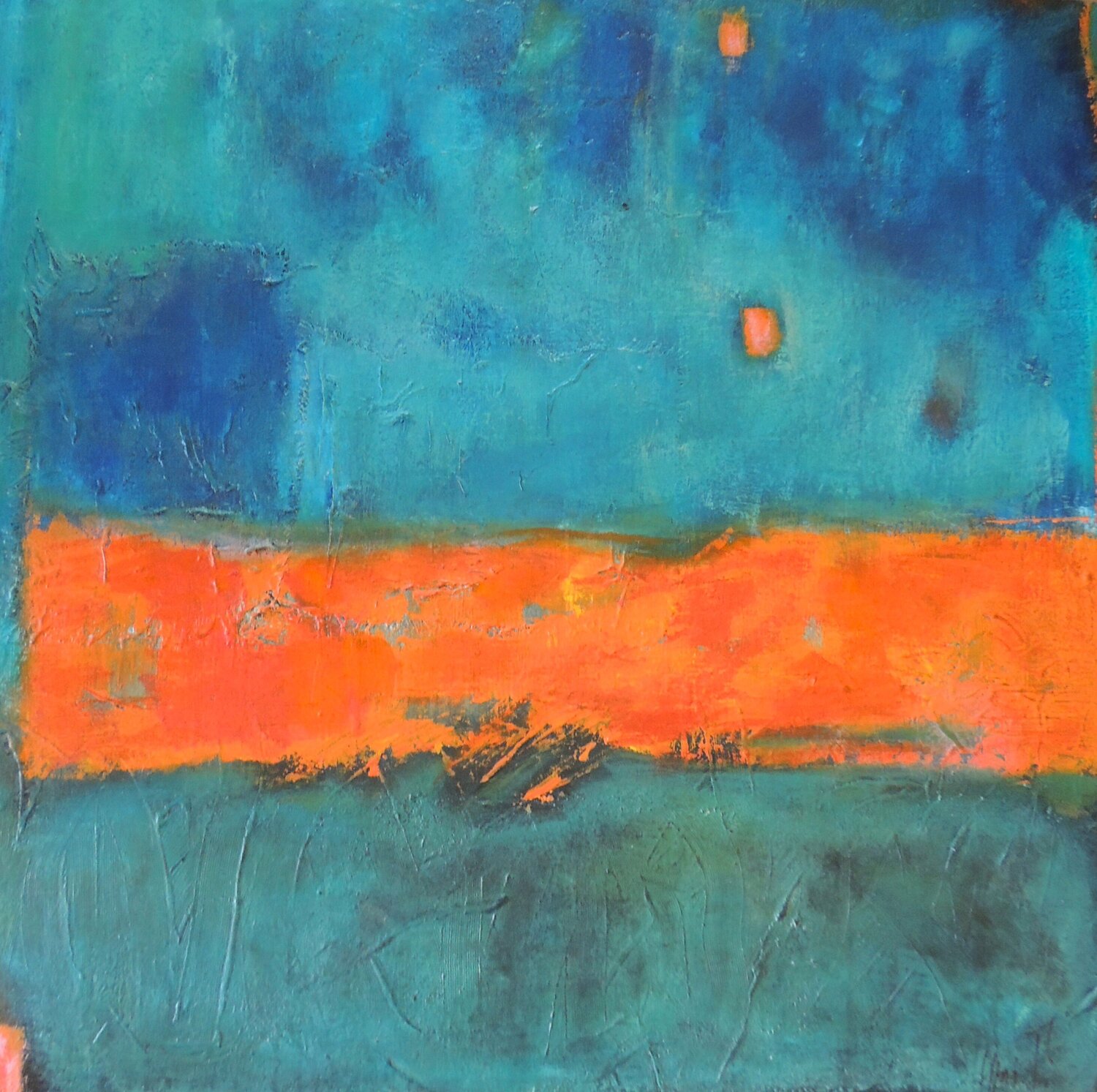 ORANGE LINES Eleni Pappa Tsantili Original painting for sale