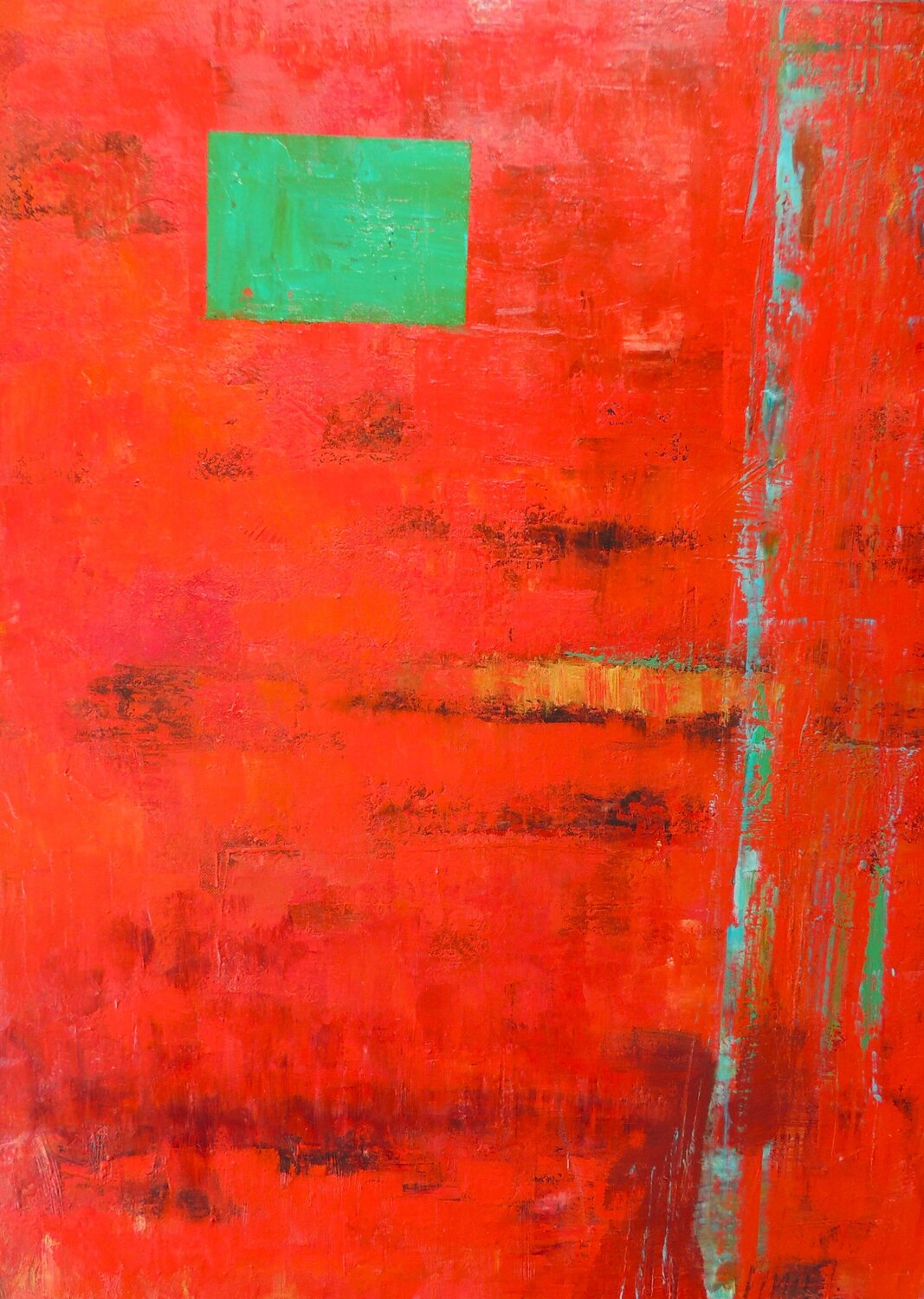 GREEN WINDOW Eleni Pappa Tsantili Original painting for sale