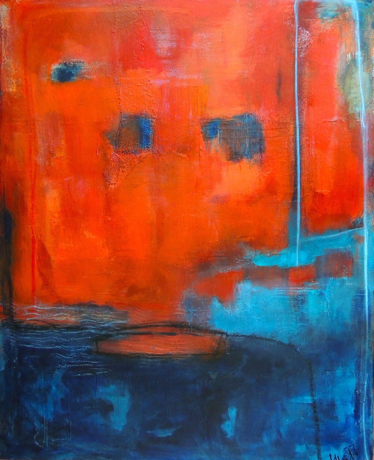 POSITIVE VIBES Eleni Pappa Tsantili Original painting for sale