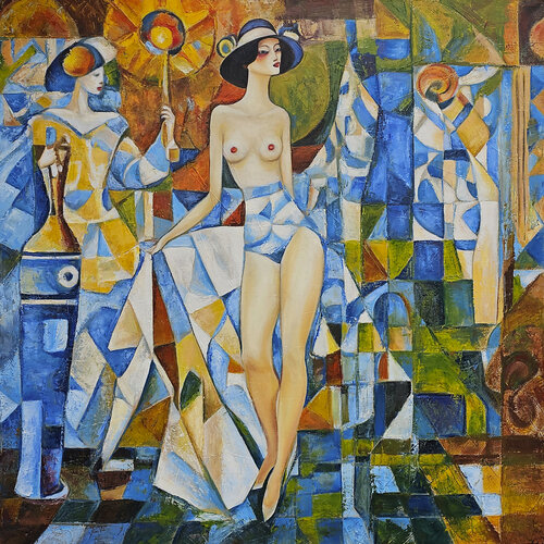 The evening dress by Natalya Gripas, Painting for Sale on Select