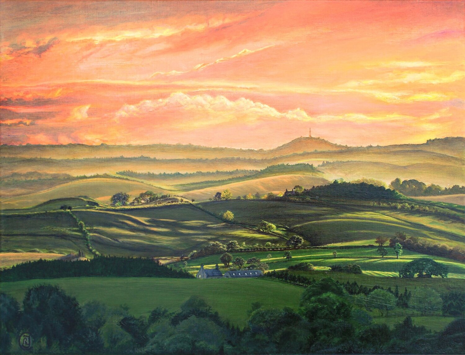 Sunset Landscape Close to Bellingham Rhia Janta-Cooper Original painting for sale
