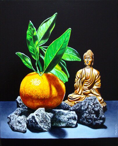 Jardin zen by Jean-Pierre Walter, Painting for Sale on Select