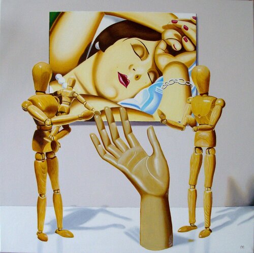 Les mains libres // The hands-free by Jean-Pierre Walter, Painting for Sale on Select