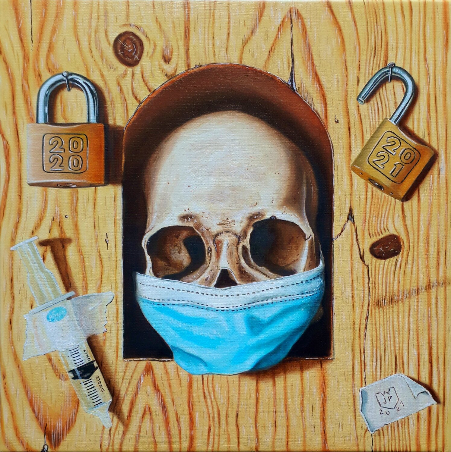 Lockdown Jean-Pierre Walter Original painting for sale