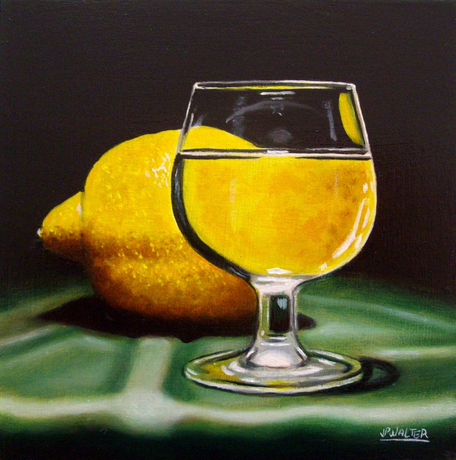 Citron timide // Shy lemon Jean-Pierre Walter Original painting for sale
