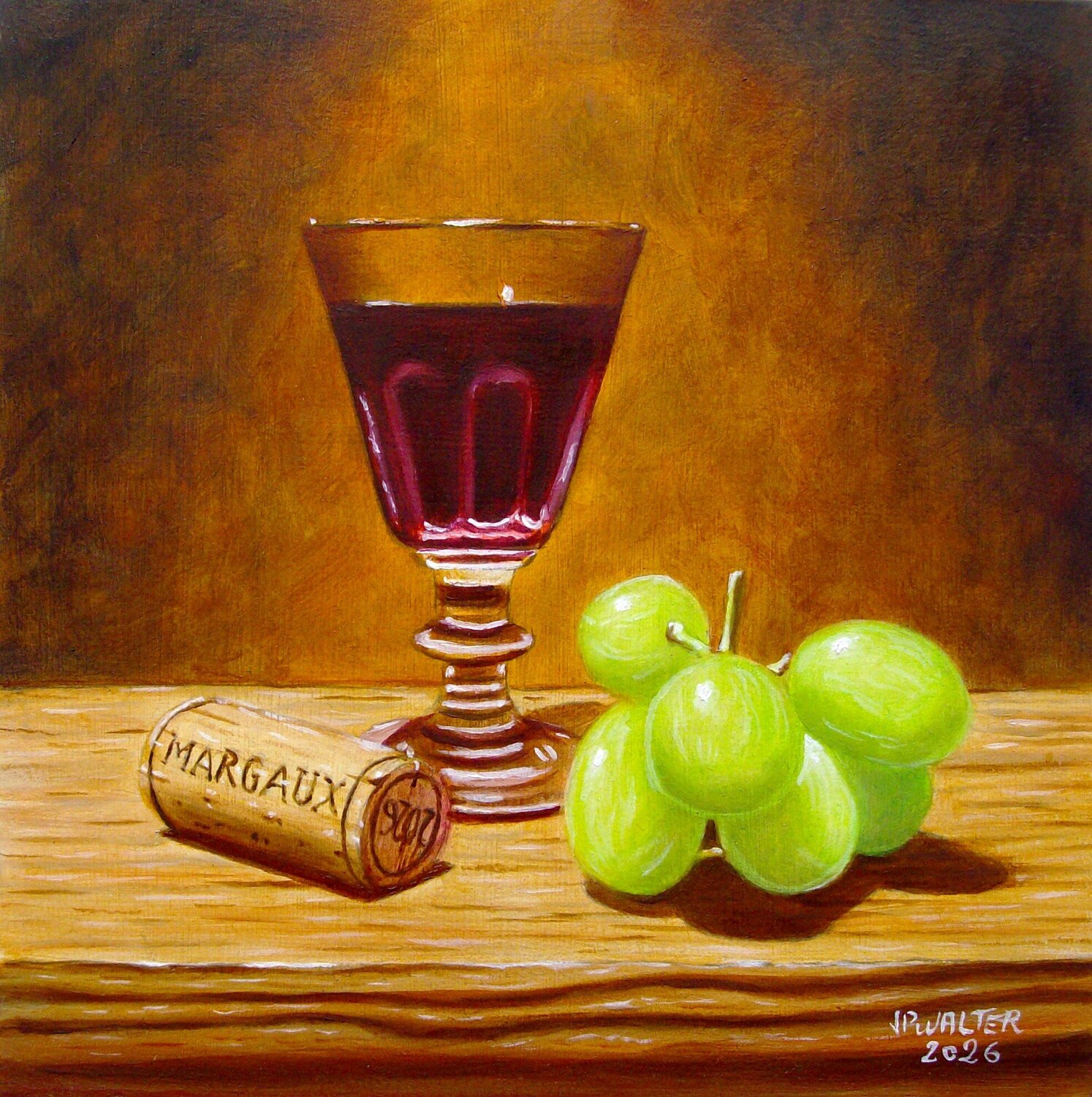 L'art du vin // Art of wine Jean-Pierre Walter Original painting for sale