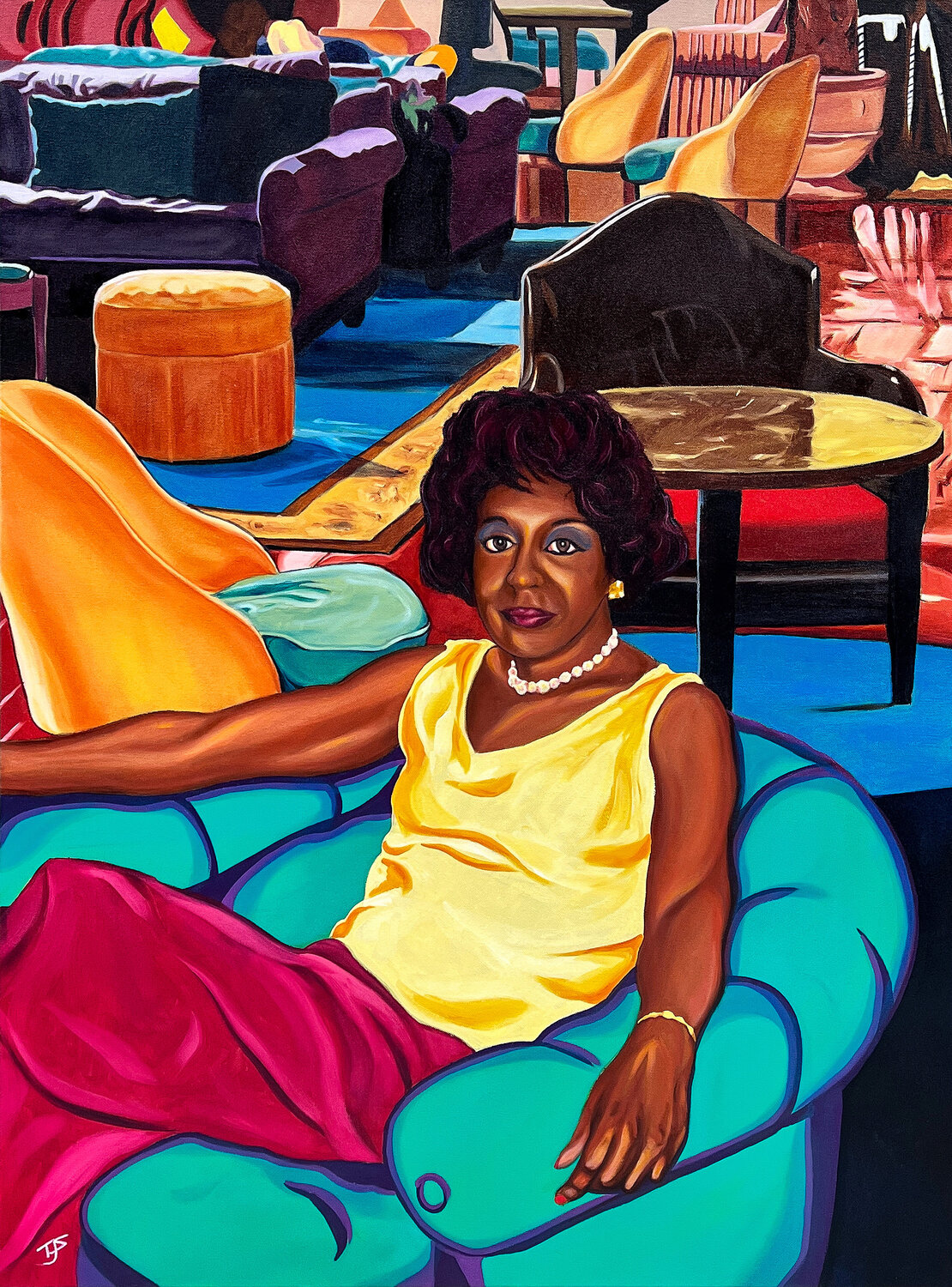 The Best Seat in the House Tony Smith Original painting for sale