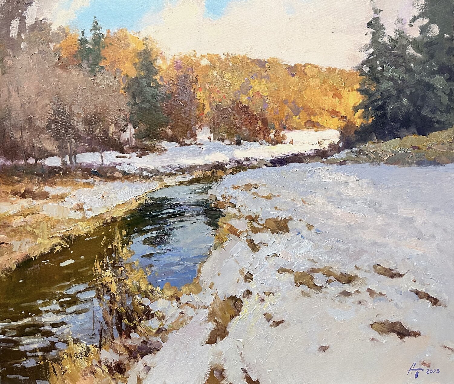 Warm January Andrei Belaichuk Original painting for sale