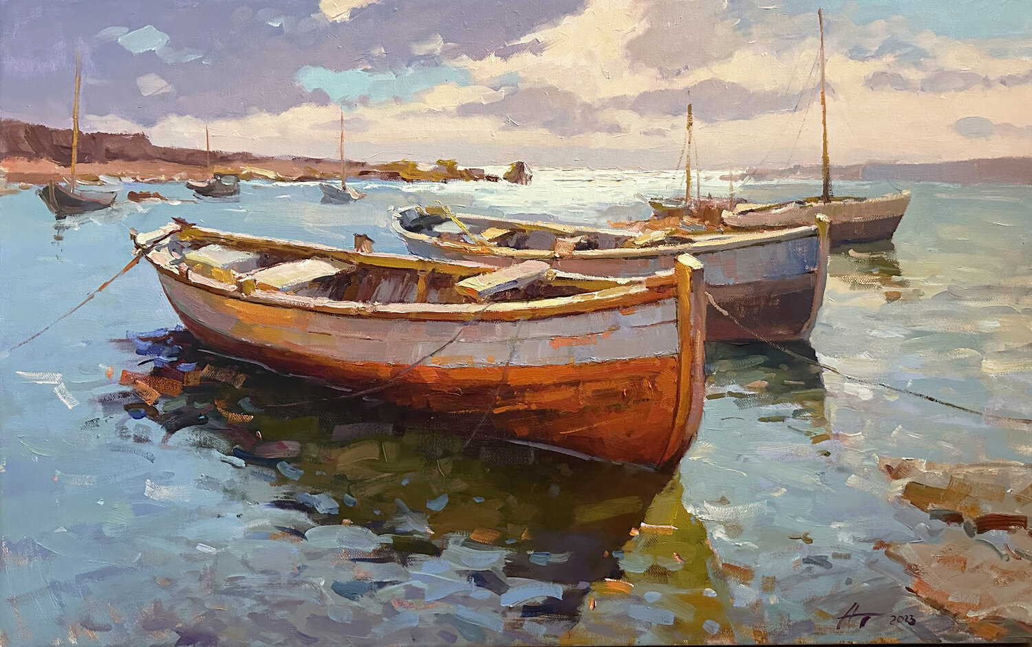 The Silence of the Harbour Andrei Belaichuk Original painting for sale