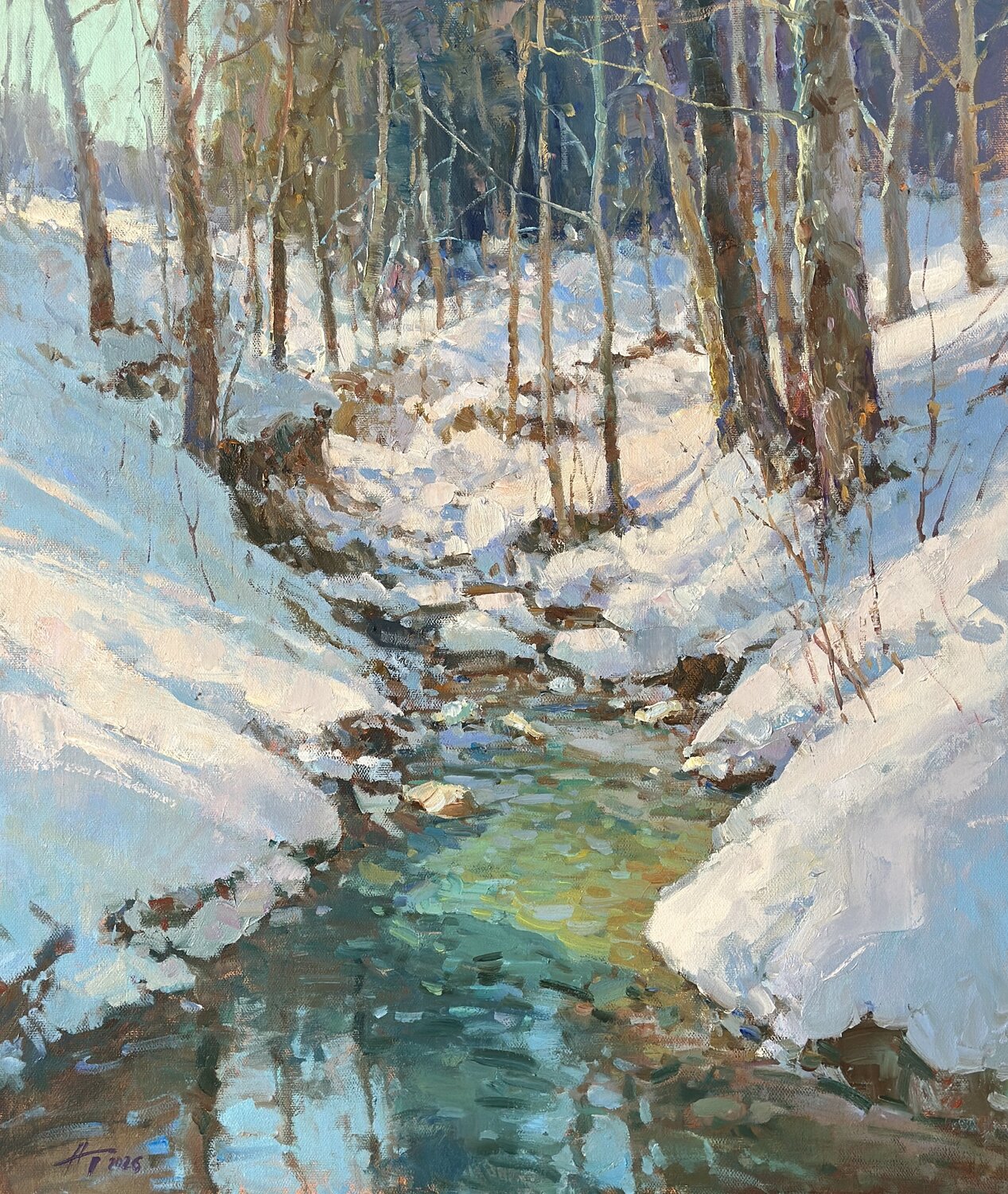 Emerald Silence Andrei Belaichuk Original painting for sale