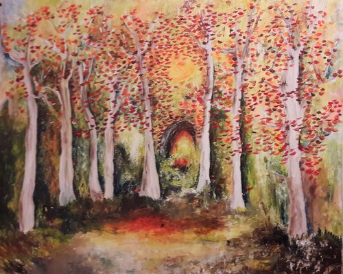 AUTOMNE by Christiane Guerry, Painting for Sale on Select