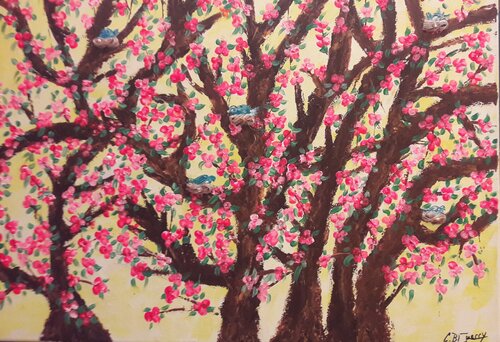 SYMPHONIE ROSE by Christiane Guerry, Painting for Sale on Select