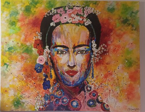 FRIDA KAHLO FEMME LIBRE by Christiane Guerry, Painting for Sale on Select