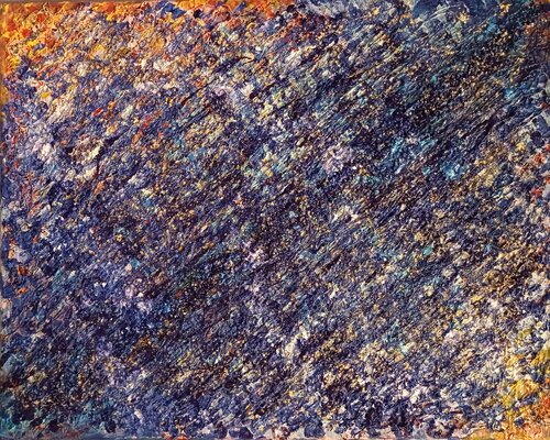 NUANCES BLEUES by Christiane Guerry, Painting for Sale on Select