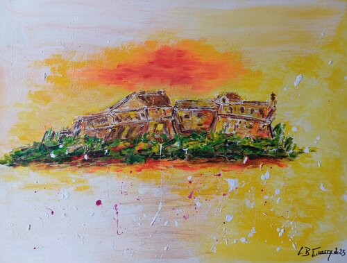 FORT CARRE ANTIBES by Christiane Guerry, Painting for Sale on Select