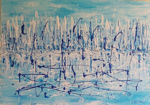 LA BAS... by Christiane Guerry, Painting for Sale on Select