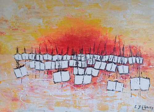 LA MER QUI DANSE... by Christiane Guerry, Painting for Sale on Select