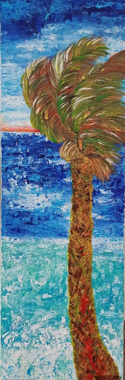 TEMPETE SUR NICE Christiane Guerry Original painting for sale