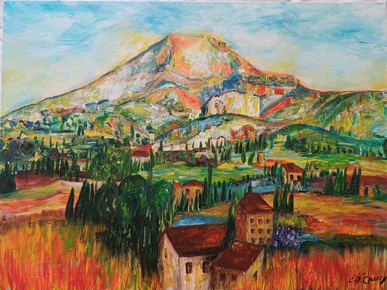 SAINTE VICTOIRE Christiane Guerry Original painting for sale