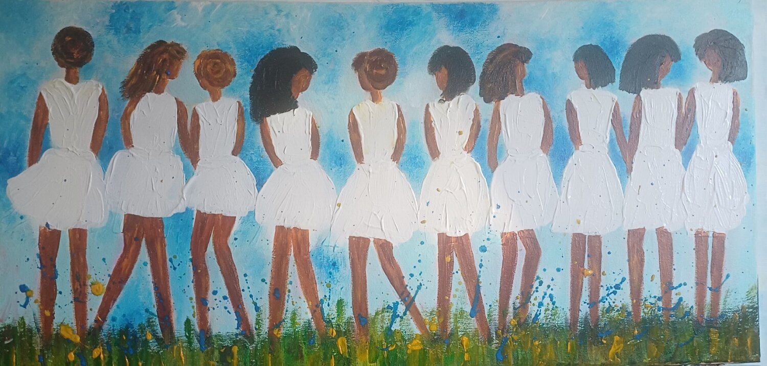 LE DONNE Christiane Guerry Original painting for sale