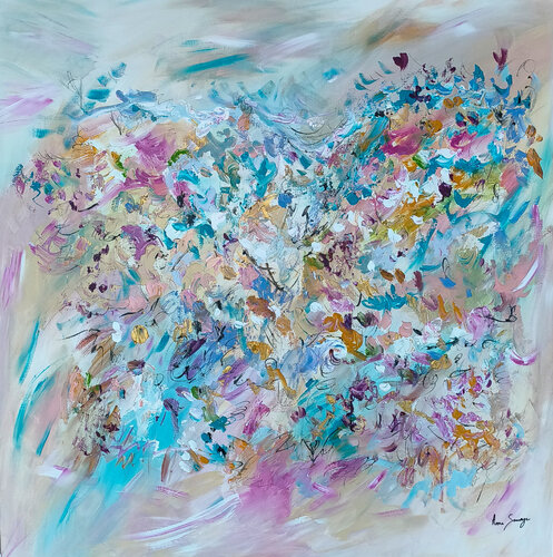 Douce brise - grand tableau abstrait von ÂME SAUVAGE, Malerei kaufen auf Select